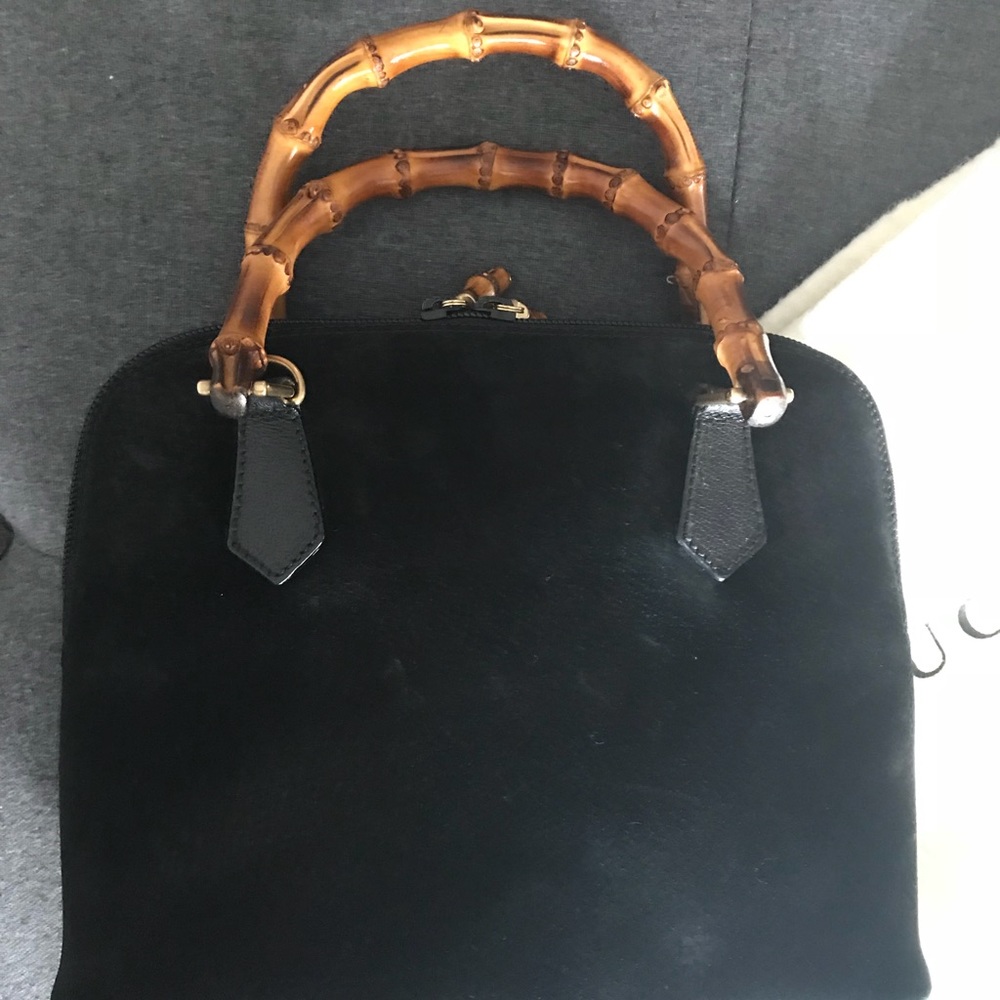 Gucci authentic suede black handbag